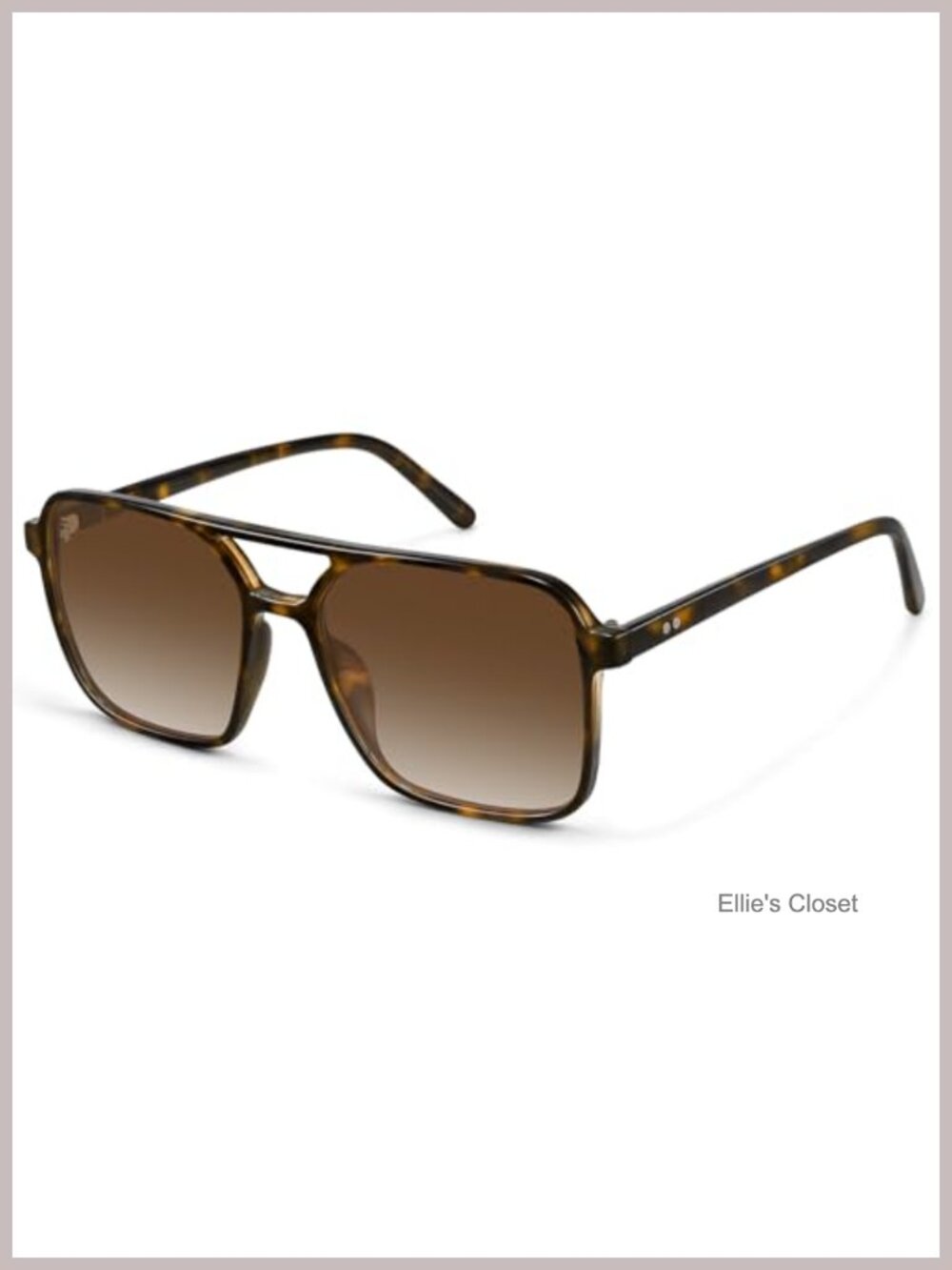 Retro Square Aviator Sunglasses UV400 Protection Unisex Lightweight Full Frame
